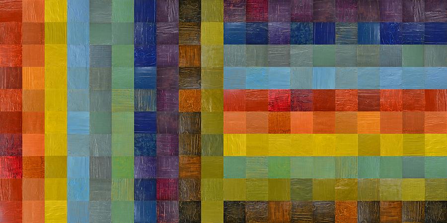 Abstract Digital Art - Collage Color Study Sketch by Michelle Calkins