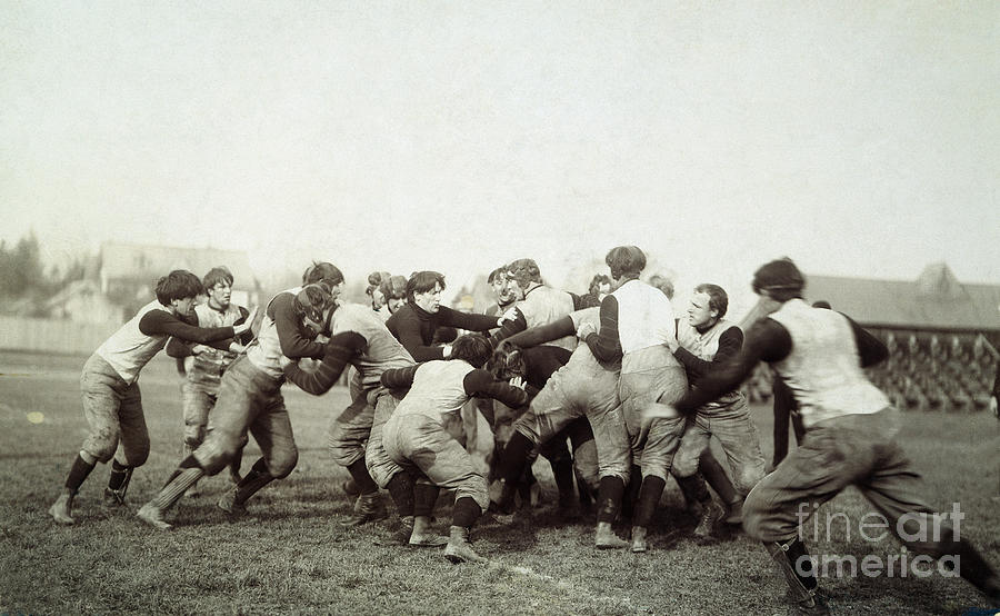 College Football Game, 1905 Photograph by Granger