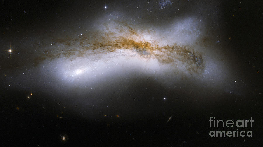 Colliding Spiral Galaxies Photograph