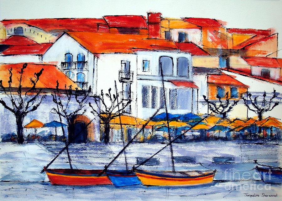 Collioure - Waters Edge Painting by Jackie Sherwood