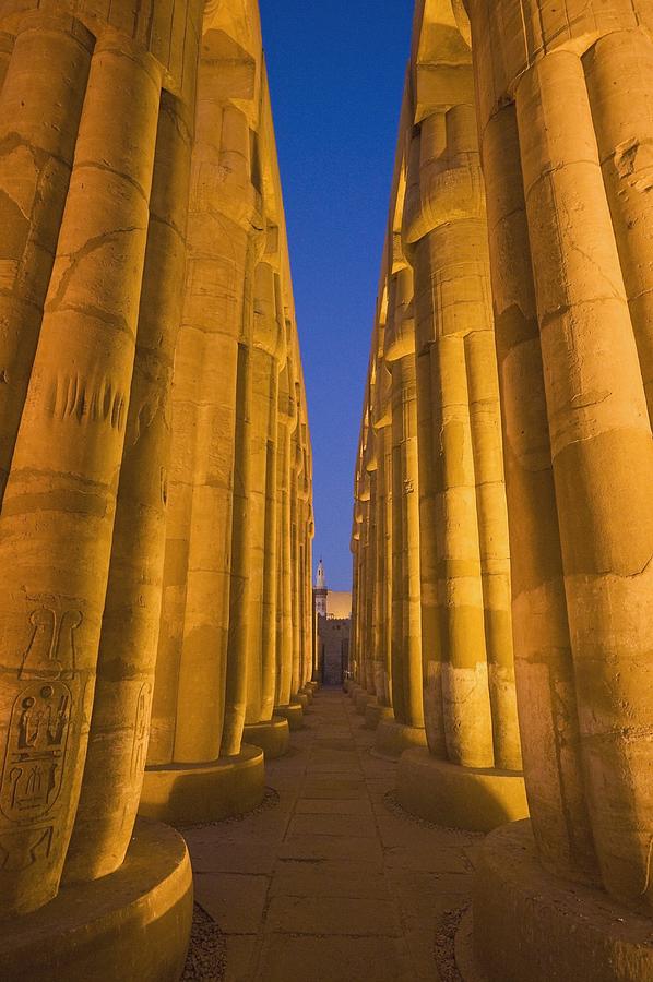 Architecture Photograph - Collonade In Court Of Amenophis IIi At by Axiom Photographic