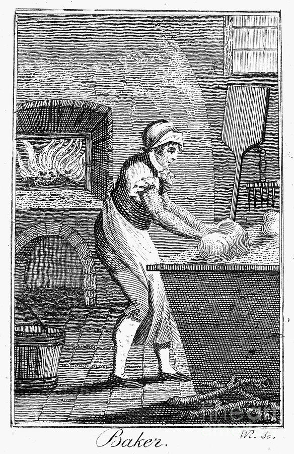 COLONIAL BAKER, c1800 Photograph by Granger