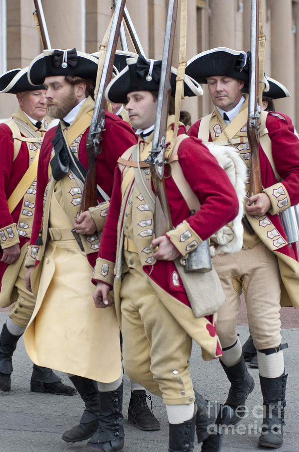 Colonial soldiers marching Photograph by Andrew  Michael