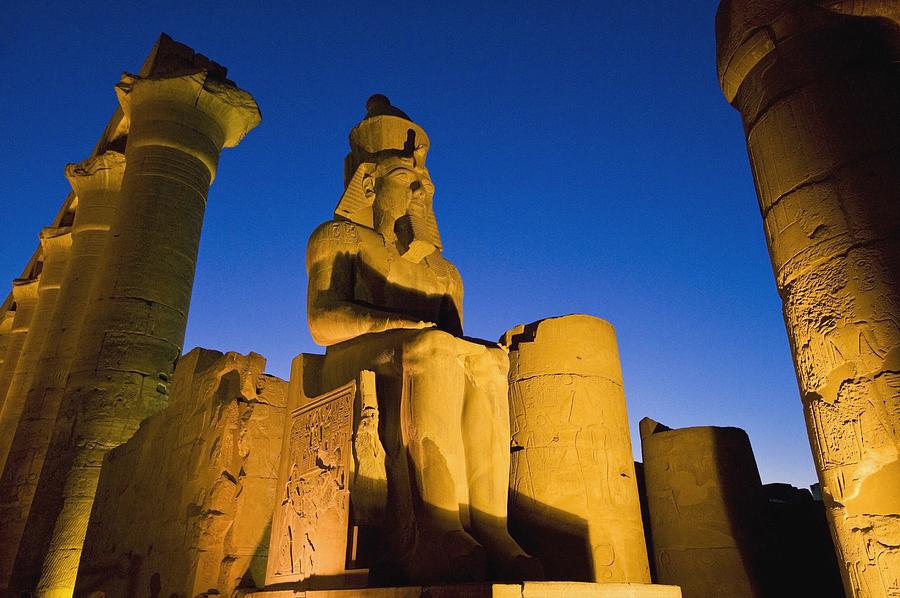 Colonnade Of Amenophis IIi With Statue Photograph by Axiom Photographic ...