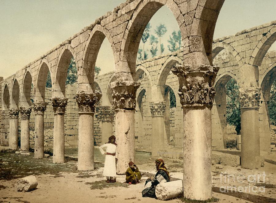 Colonnade of the Ancient Mosque 1895 Photograph by Padre Art