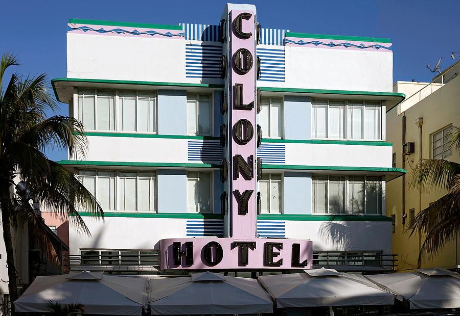 Colony Hotel. Miami. FL. USA Photograph by Juan Carlos Ferro Duque