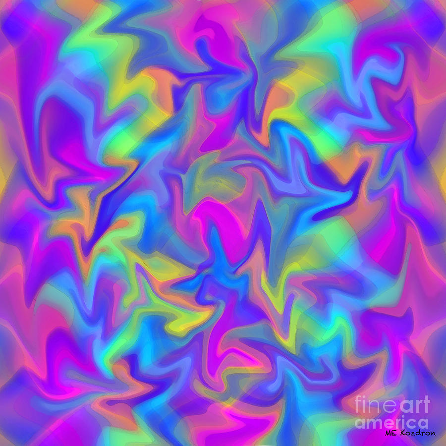 Abstract Digital Art - Color Dance by ME Kozdron