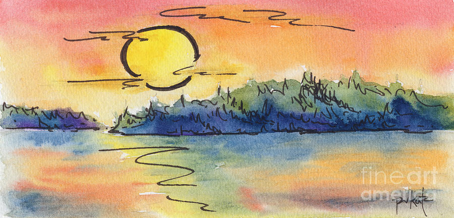 Color Me Sunset Painting by Pat Katz