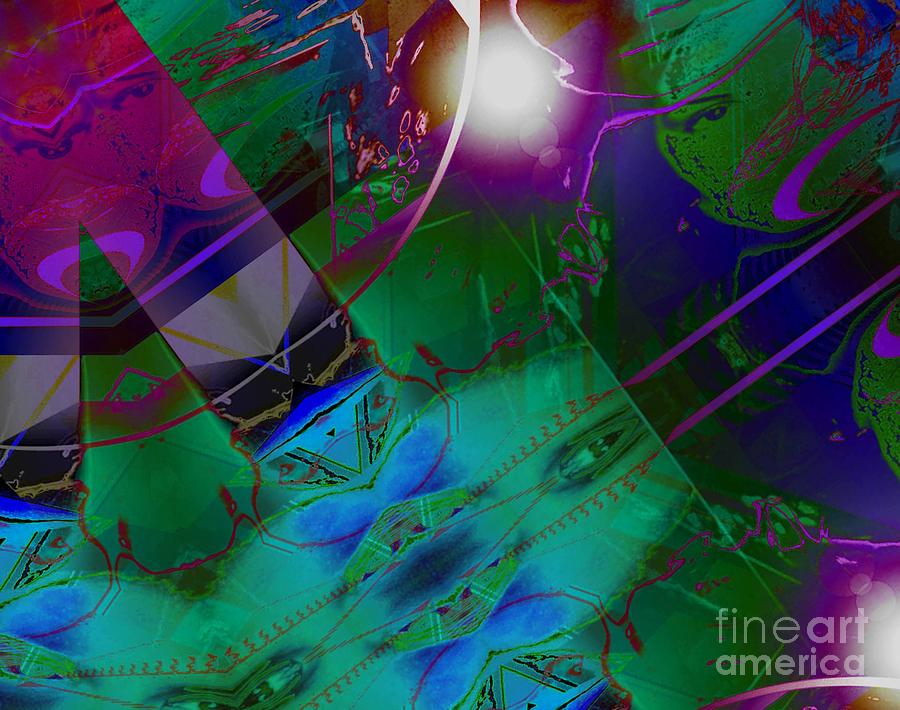 Color Modules green-blue-lila Digital Art by Eva-Maria Di Bella