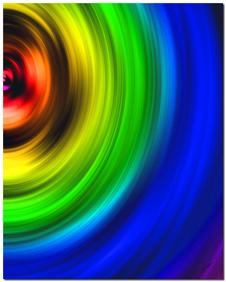 Abstract Digital Art - Color Wheel by Susan Kinney