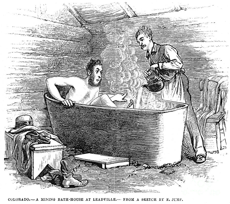 Colorado Bathhouse, 1879 Photograph by Granger