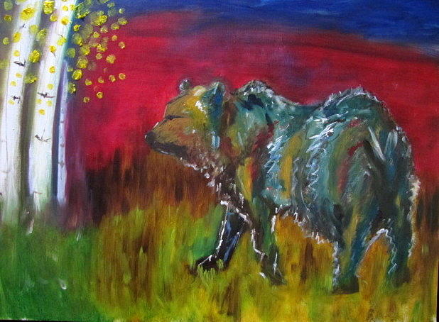 Bear Painting - Colorado bear by Jenell Richards Bear Painting - Colorado bear by Jenell Richards