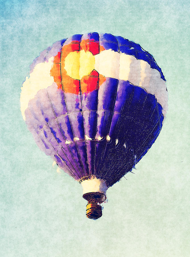 Colorado Flag Hot Air Balloon Photograph by David G Paul
