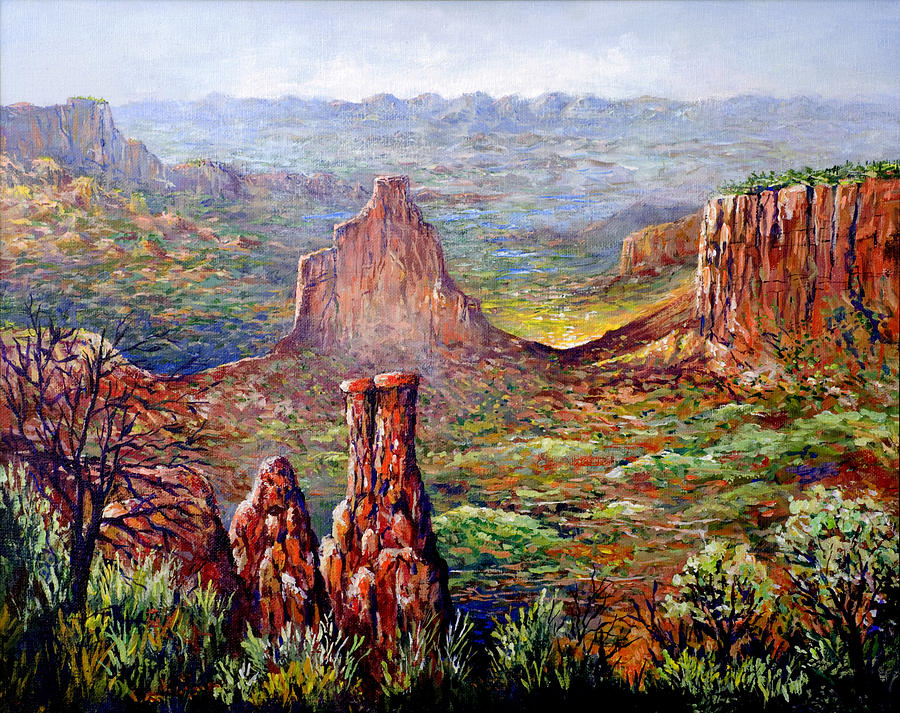 Colorado National Monument Painting by Lou Ann Bagnall