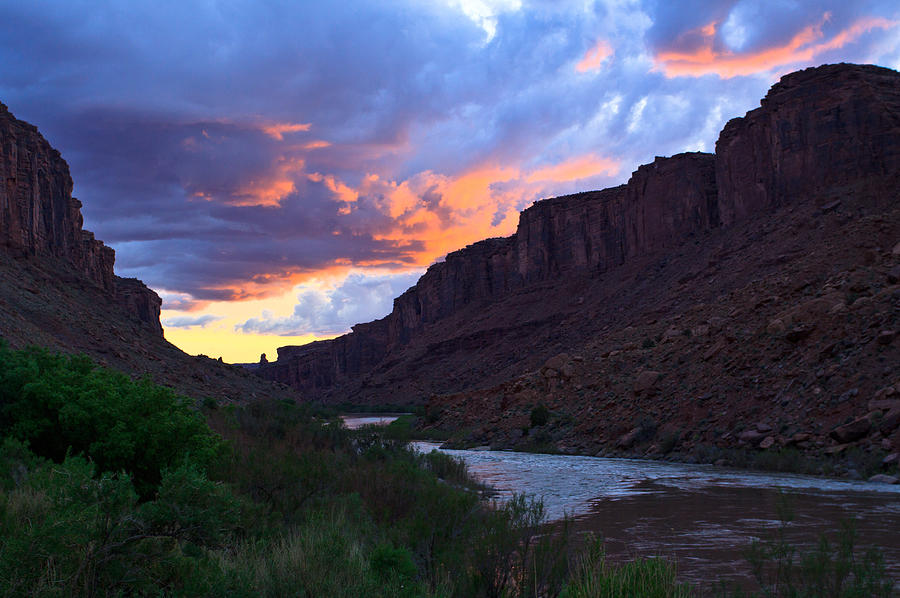 Colorado River Sunset Photograph by Adam Pender