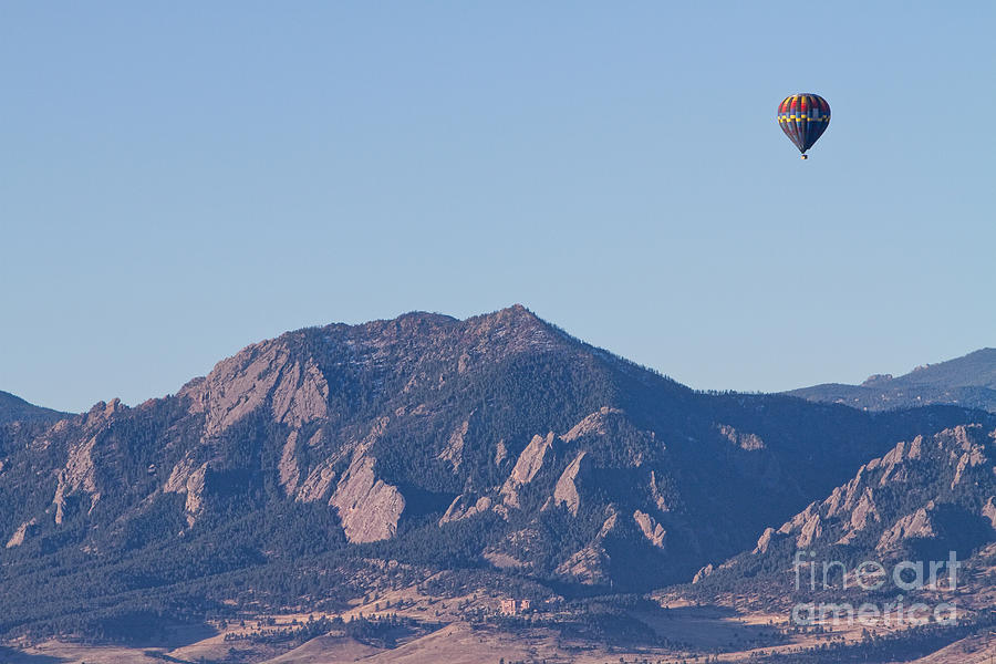 Mountain Photograph - Colorado Rocky Mountain Front Range Hot Air Balloon View by James BO Insogna