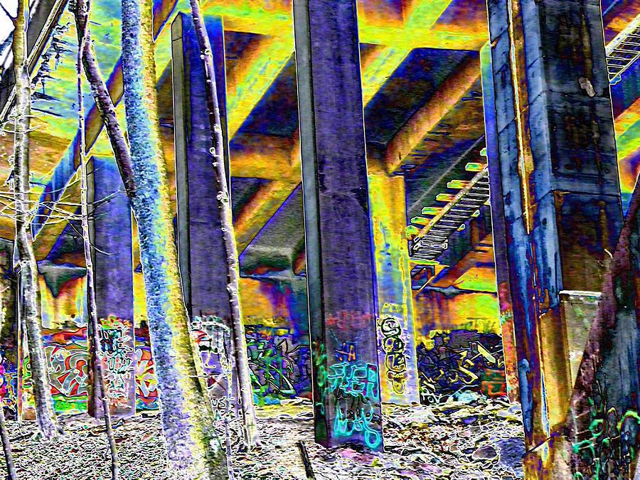 Colored Brige Beems Photograph by Gerald Kloss