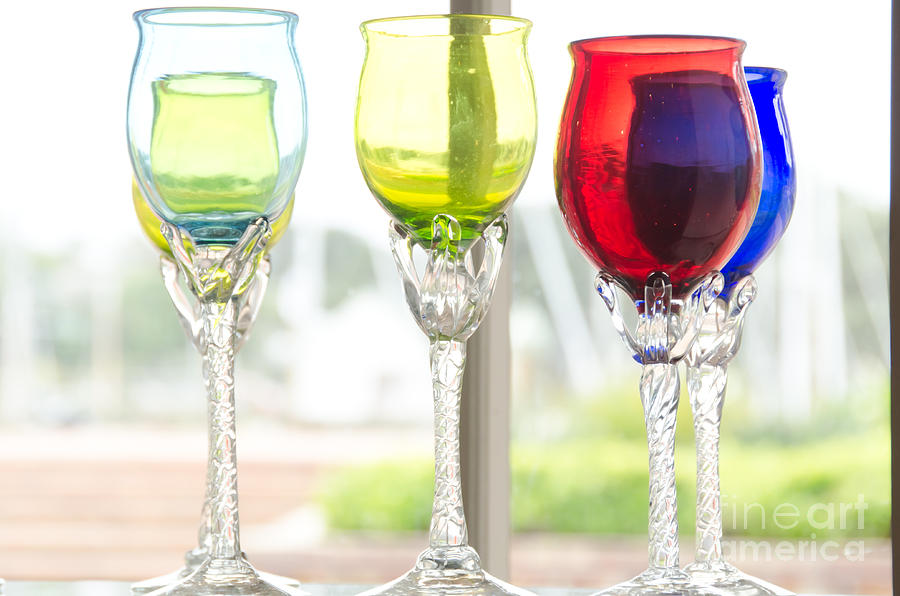 Colored Glasses Glass Art by Yurix Sardinelly