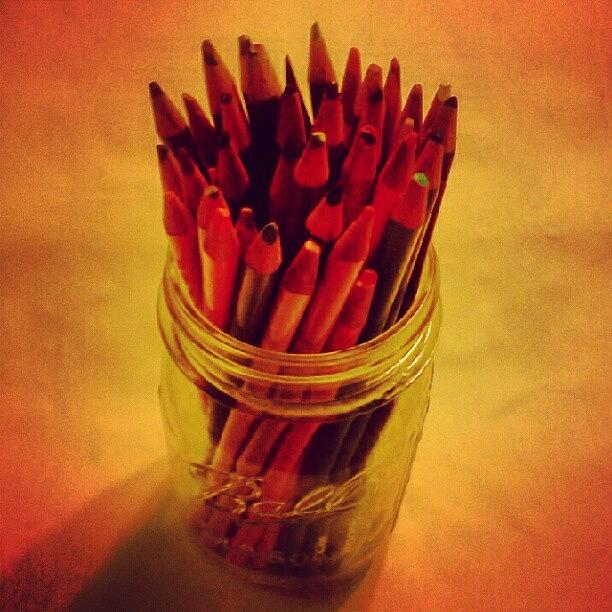Jar Photograph - Colored Pencils by Stacy C Bottoms