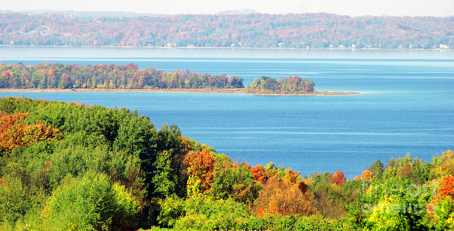 Lake Michigan Photograph - Colored peninsula  by Optical Playground By MP Ray