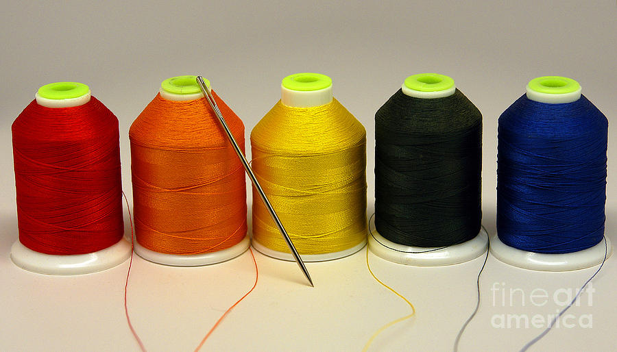 Colored Thread Photograph by Laura Mountainspring