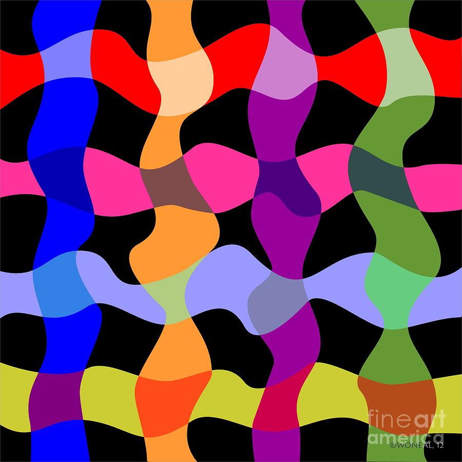 Pattern Digital Art - Colorfield Theory, No. 1 by Walter Neal