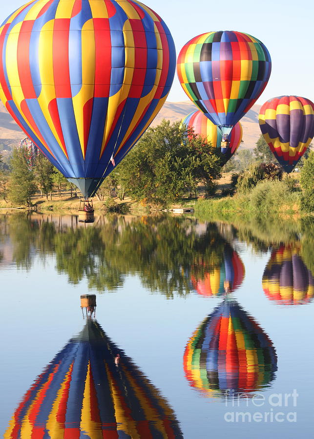 Colorful Balloons Reflection Photograph by Carol Groenen