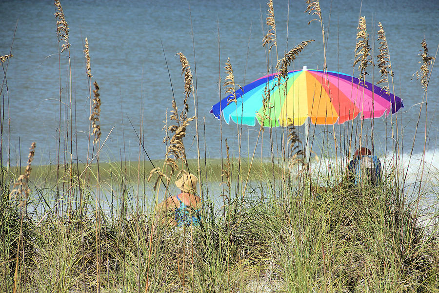 Colorful Beach Umbrella Photograph