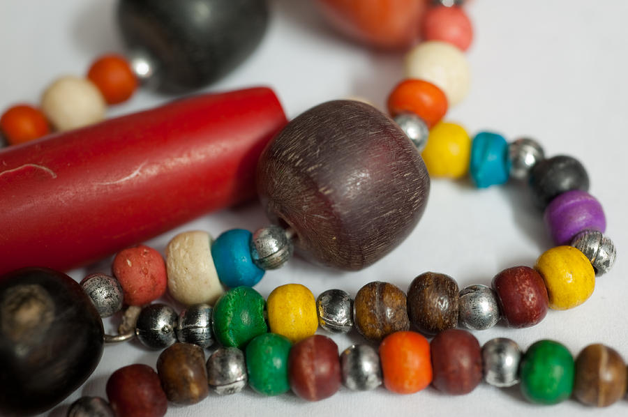 Beads Photograph - Colorful Beads in chains by Ashish Agarwal