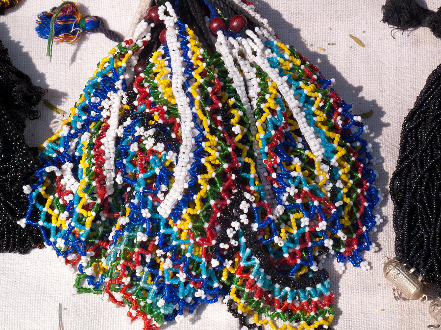 Beads Photograph - Colorful beads jewelery by Ashish Agarwal