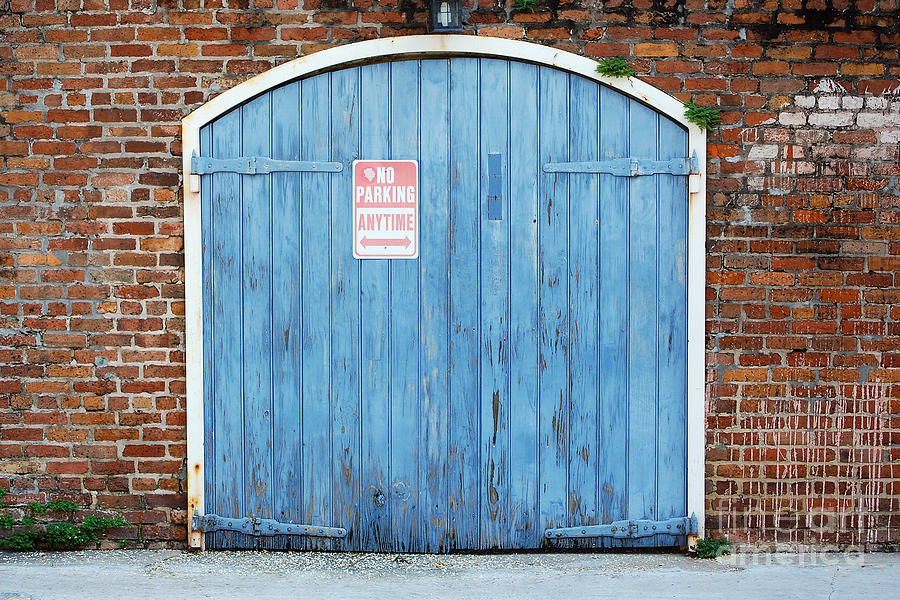 Colorful Blue Garage Door French Quarter New Orleans Photograph by Shawn OBrien