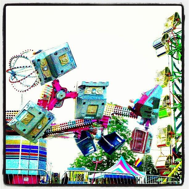 Abstract Photograph - Colorful Carnival Rides #abstract by Marianne Dow