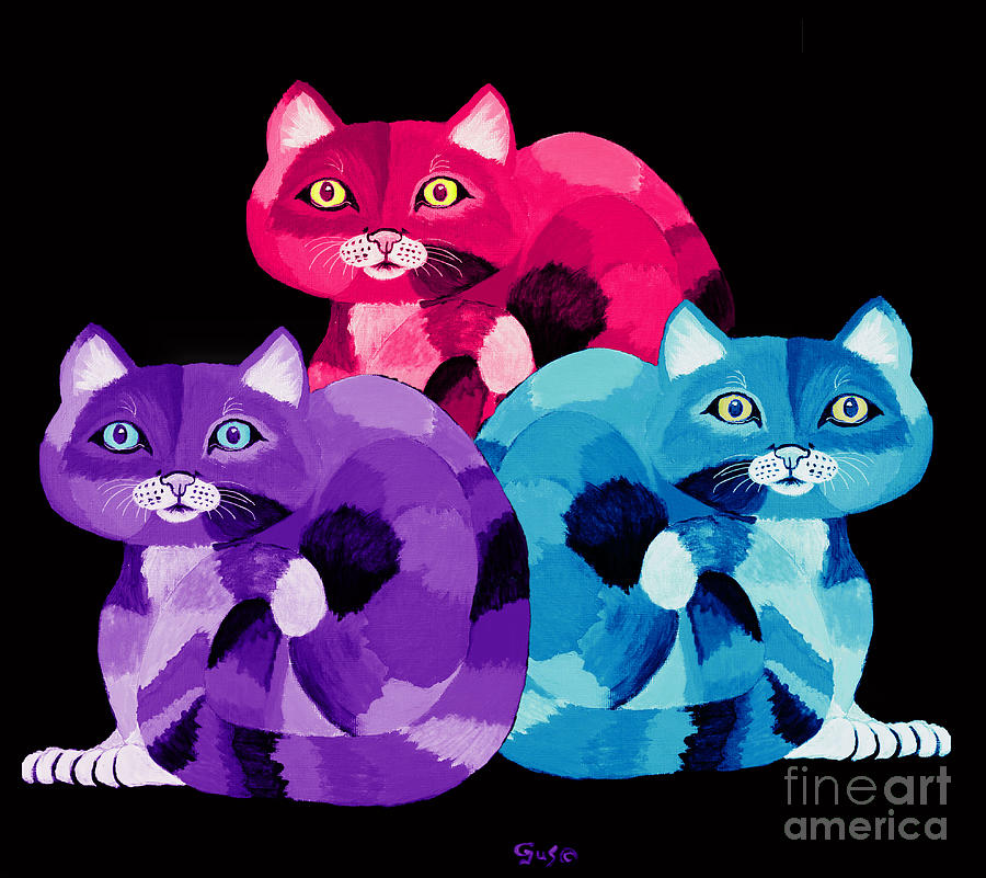 Colorful Cats Painting