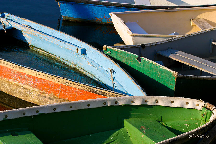 Colorful Dinghies in Rockport Massachusetts Photograph by Michelle Constantine