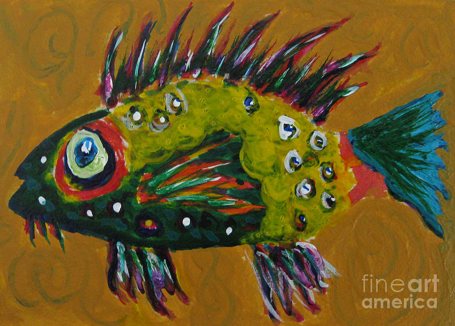 Colorful Fish Painting by Patricia Januszkiewicz