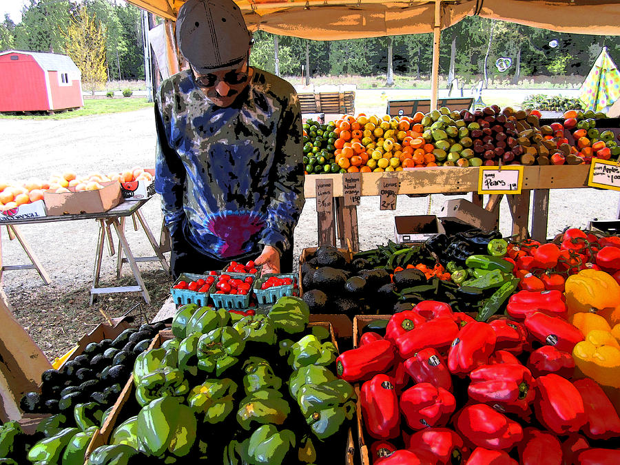 Colorful Fruit and Veggie Stand Photograph by Kym Backland