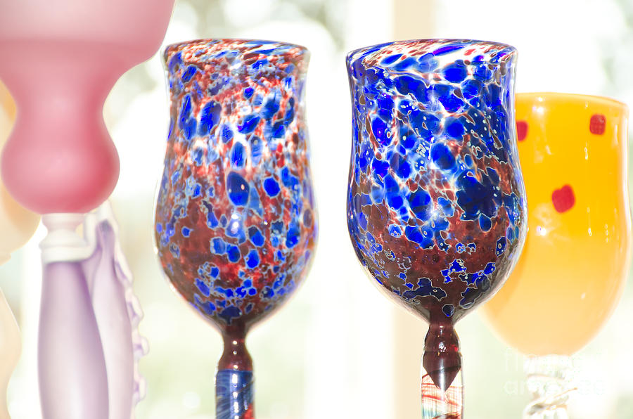 Colorful Glasses Glass Art by Yurix Sardinelly
