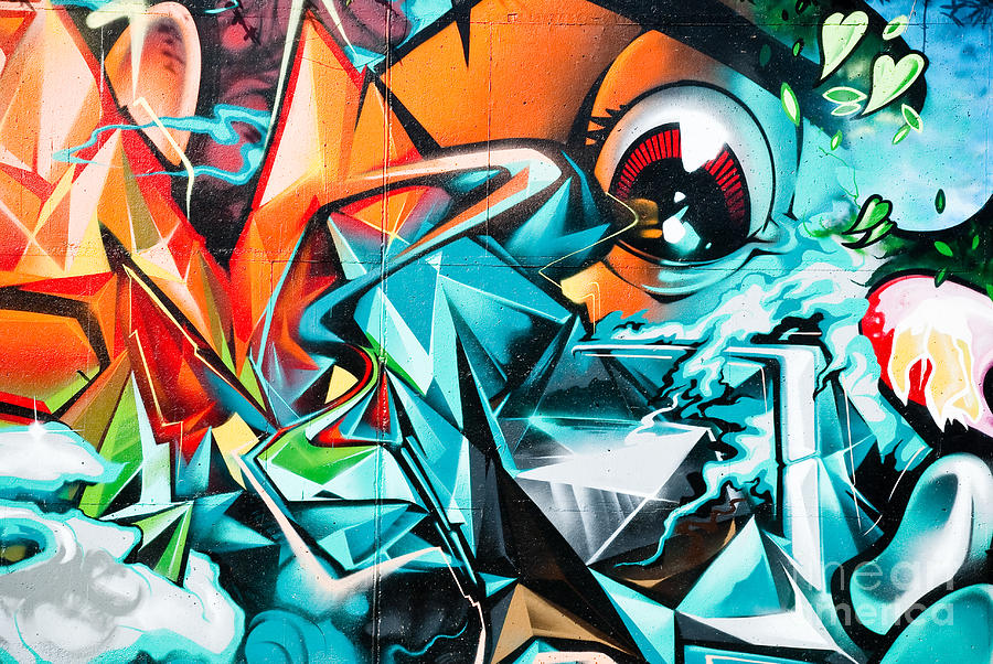 Colorful Graffiti Fragment Painting by Yurix Sardinelly