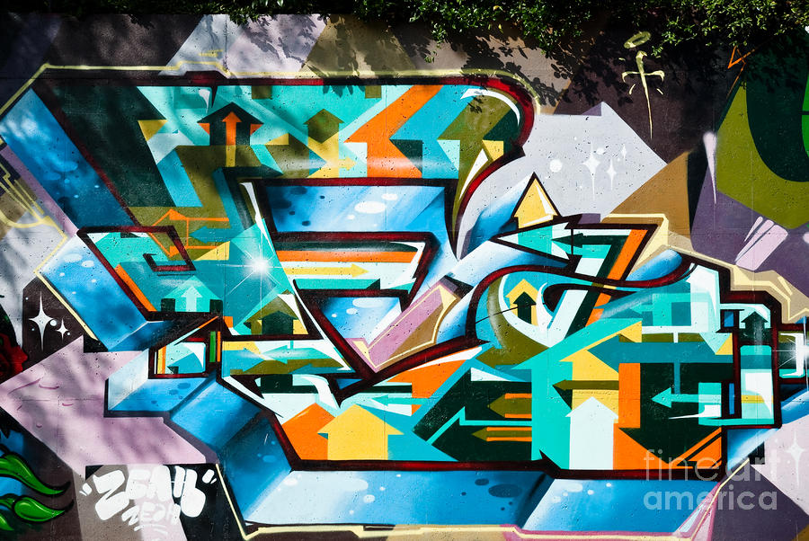 Colorful Graffiti on the wall Painting by Yurix Sardinelly