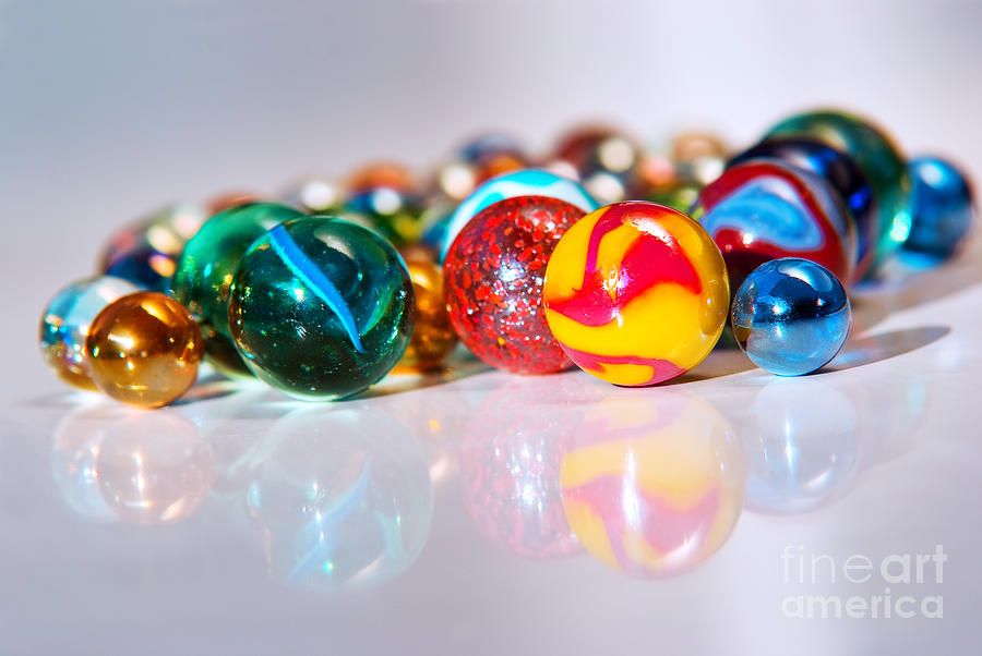 Abstract Photograph - Colorful Marbles by Carlos Caetano