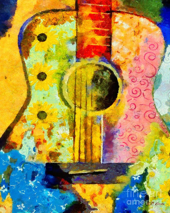 Colorful Music Painting by Elizabeth Coats