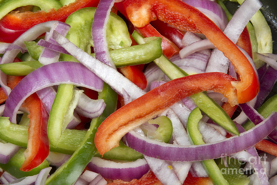Colorful Peppers and Onions Photograph by James BO Insogna