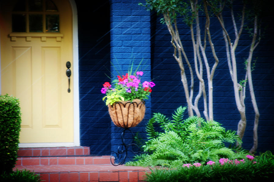 Colorful porch Photograph by Toni Hopper