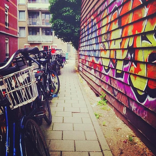 Amsterdam Photograph - colorful Wall And A Different by Marianne Hope