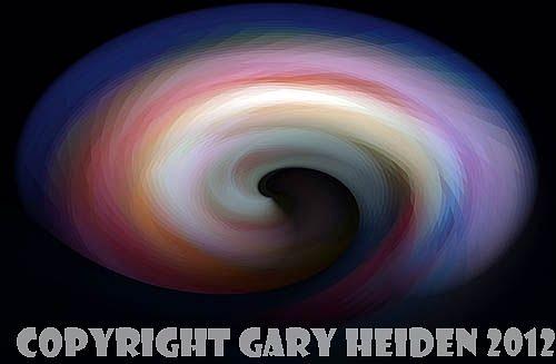 Abstract Painting - Colorful Worm Hole by Gary Heiden
