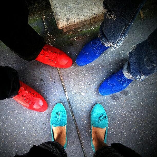 New York City Photograph - #colorfulshoes #colors #loafers #nyc by Lovely Malliha