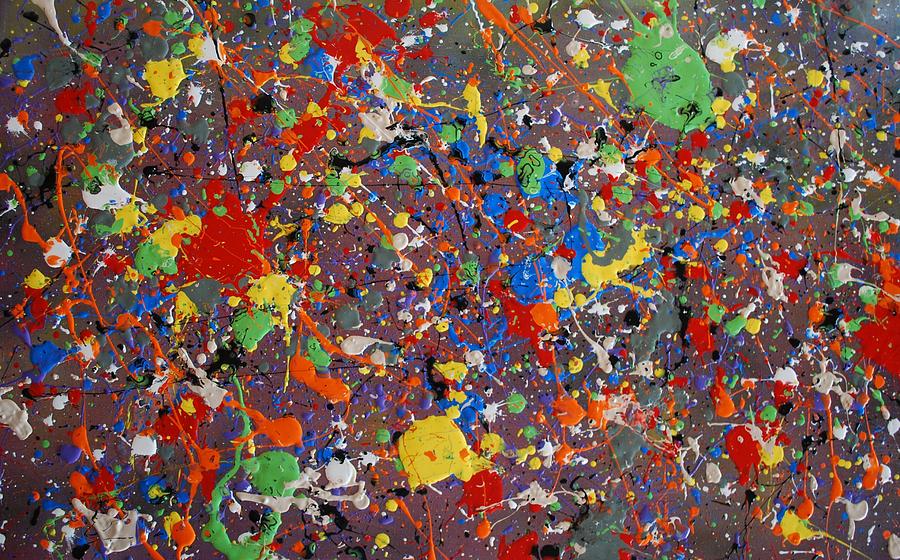 Colors Collide Painting - Colors Collide Fine Art Print