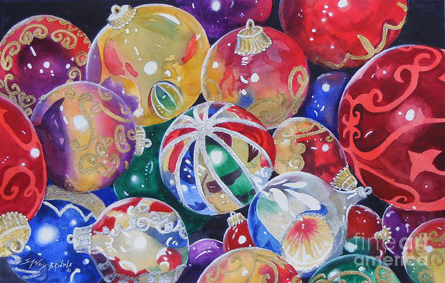 Colors of Christmas ...SOLD  Painting by Sandy Brindle