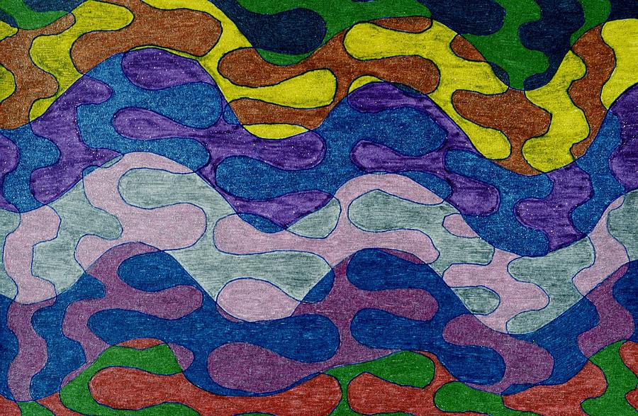 Colors of Groove Drawing by Lesa Weller