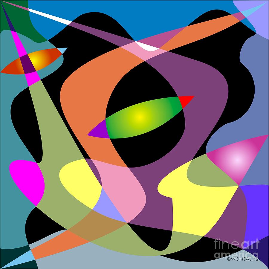 Abstracts Digital Art - Colorscape 1-2 by Walter Neal